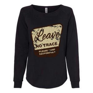 Trail Head, Leave No Trace Hiking Camping Distressed Womens California Wash Sweatshirt