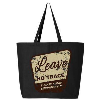 Trail Head, Leave No Trace Hiking Camping Distressed 25L Jumbo Tote