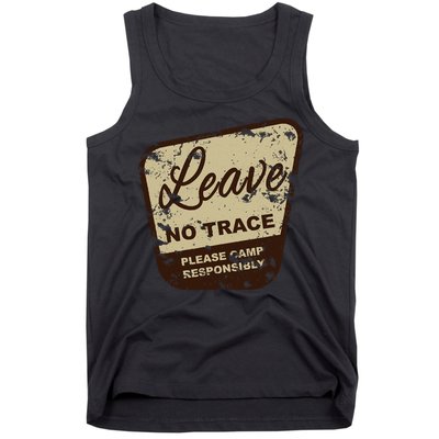 Trail Head, Leave No Trace Hiking Camping Distressed Tank Top