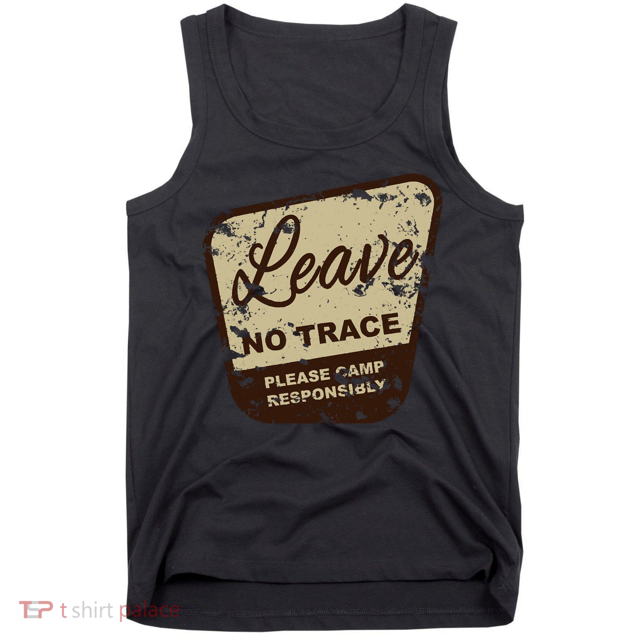 Trail Head, Leave No Trace Hiking Camping Distressed Tank Top