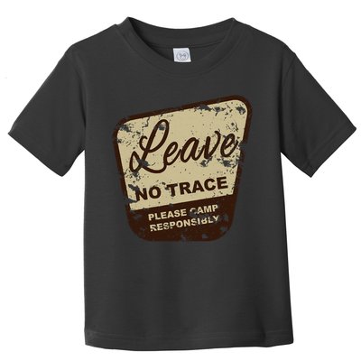 Trail Head, Leave No Trace Hiking Camping Distressed Toddler T-Shirt