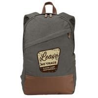 Trail Head, Leave No Trace Hiking Camping Distressed Cotton Canvas Backpack