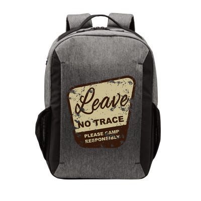 Trail Head, Leave No Trace Hiking Camping Distressed Vector Backpack