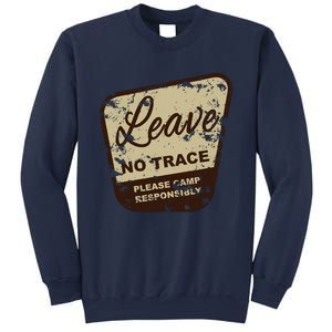 Trail Head, Leave No Trace Hiking Camping Distressed Sweatshirt