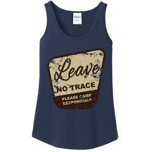 Trail Head, Leave No Trace Hiking Camping Distressed Ladies Essential Tank