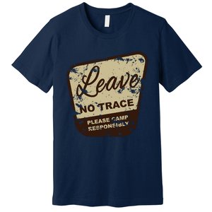 Trail Head, Leave No Trace Hiking Camping Distressed Premium T-Shirt