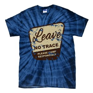 Trail Head, Leave No Trace Hiking Camping Distressed Tie-Dye T-Shirt