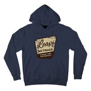 Trail Head, Leave No Trace Hiking Camping Distressed Tall Hoodie