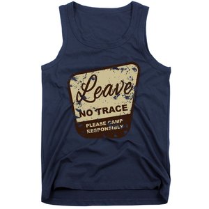 Trail Head, Leave No Trace Hiking Camping Distressed Tank Top