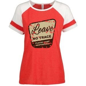 Trail Head, Leave No Trace Hiking Camping Distressed Enza Ladies Jersey Colorblock Tee