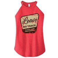 Trail Head, Leave No Trace Hiking Camping Distressed Women's Perfect Tri Rocker Tank