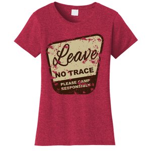 Trail Head, Leave No Trace Hiking Camping Distressed Women's T-Shirt