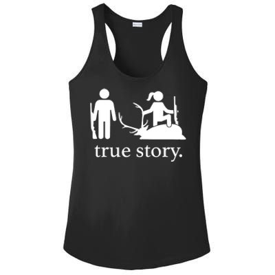 Truestory Hunting Lover Hunter Ladies PosiCharge Competitor Racerback Tank