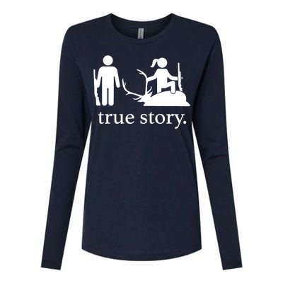 Truestory Hunting Lover Hunter Womens Cotton Relaxed Long Sleeve T-Shirt