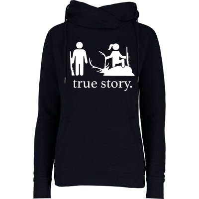 Truestory Hunting Lover Hunter Womens Funnel Neck Pullover Hood