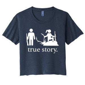 Truestory Hunting Lover Hunter Women's Crop Top Tee