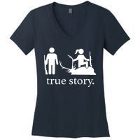 Truestory Hunting Lover Hunter Women's V-Neck T-Shirt