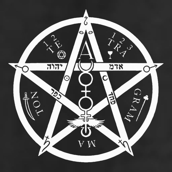 Tetragrammaton Holy Magic Symbol Judaism 7 Panel Mesh Trucker Snapback Hat