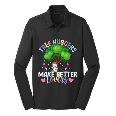 Tree Huggers Make Better Lovers Environmentalist Silk Touch Performance Long Sleeve Polo