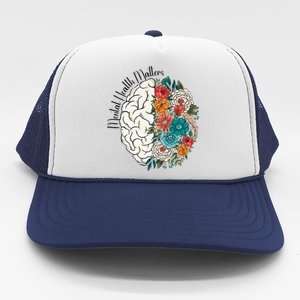 Tal Health Matters Floral Human Brain Inspirational Trucker Hat