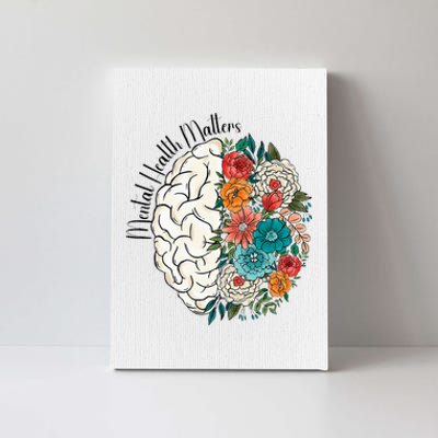 Tal Health Matters Floral Human Brain Inspirational Canvas