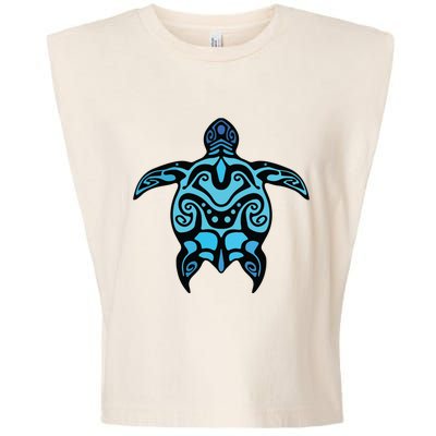 Tribal Hawaiian Maori Sun Sea Turtle 2Sided Garment-Dyed Women's Muscle Tee