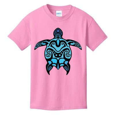 Tribal Hawaiian Maori Sun Sea Turtle 2Sided Kids T-Shirt