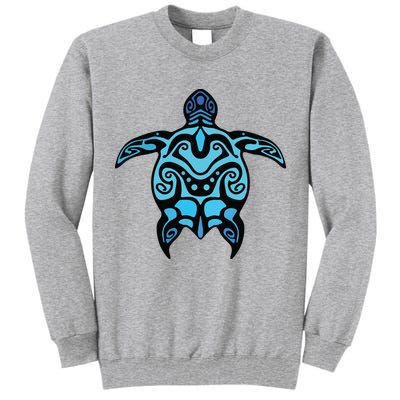 Tribal Hawaiian Maori Sun Sea Turtle 2Sided Tall Sweatshirt