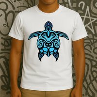Tribal Hawaiian Maori Sun Sea Turtle 2Sided T-Shirt