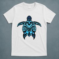Tribal Hawaiian Maori Sun Sea Turtle 2Sided T-Shirt