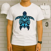 Tribal Hawaiian Maori Sun Sea Turtle 2Sided T-Shirt
