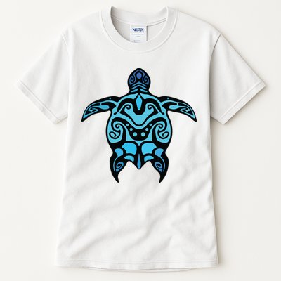Tribal Hawaiian Maori Sun Sea Turtle 2Sided Tall T-Shirt