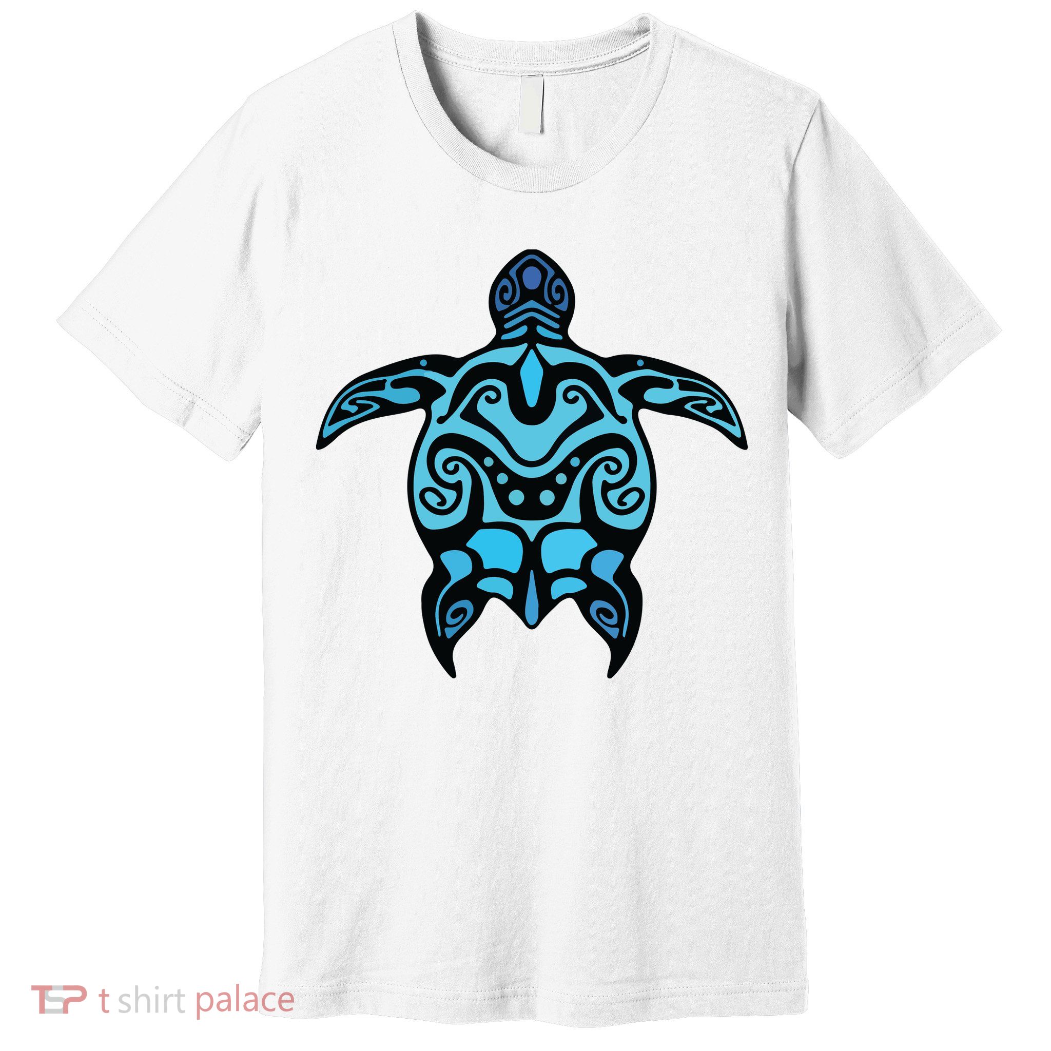 Tribal Hawaiian Maori Sun Sea Turtle 2Sided Premium T-Shirt