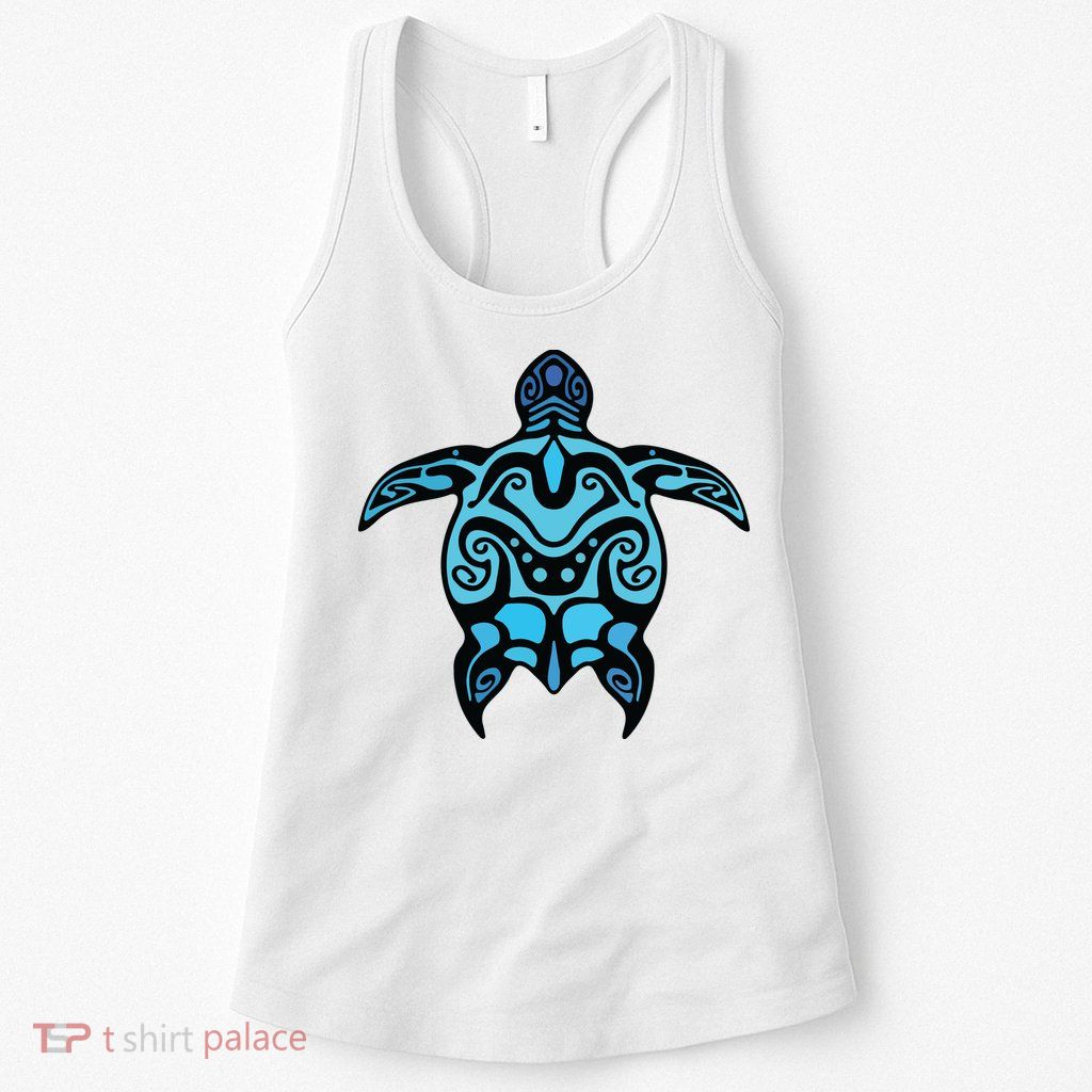 Tribal Hawaiian Maori Sun Sea Turtle 2Sided Womens Tank Top
