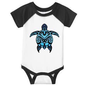 Tribal Hawaiian Maori Sun Sea Turtle 2Sided Infant Baby Jersey Bodysuit