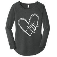 Titi Heart Minimalist Auntie Best Aunt Ever Gift Women's Perfect Tri Tunic Long Sleeve Shirt