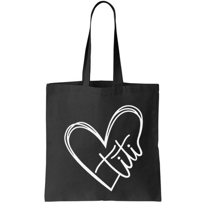 Titi Heart Minimalist Auntie Best Aunt Ever Gift Bag