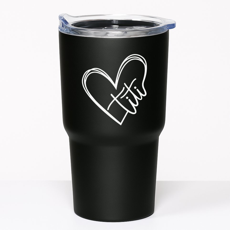 Titi Heart Minimalist Auntie Best Aunt Ever Gift Tumbler