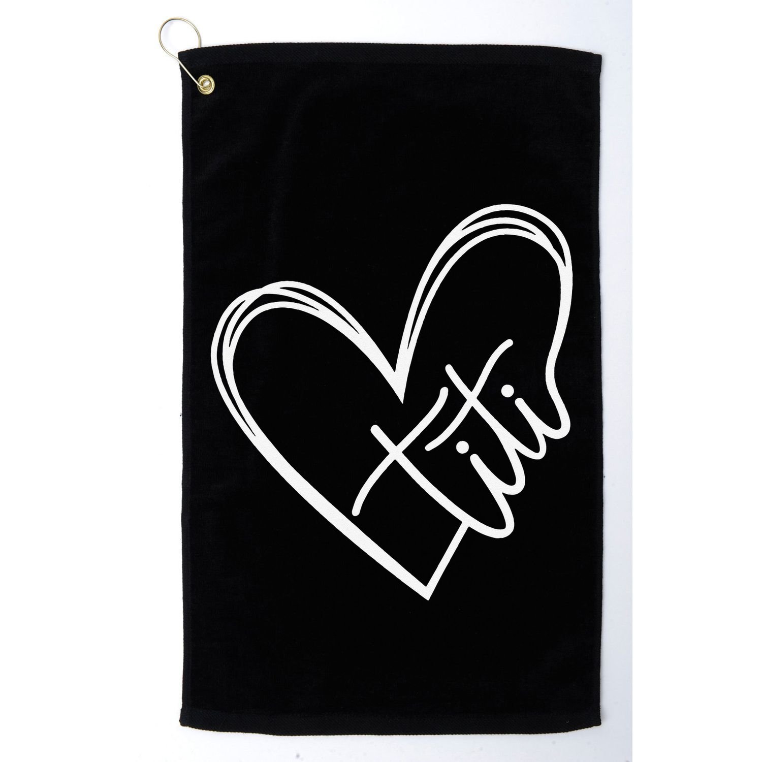 Titi Heart Minimalist Auntie Best Aunt Ever Gift Golf Towel