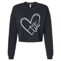 Titi Heart Minimalist Auntie Best Aunt Ever Gift Cropped Pullover Crew