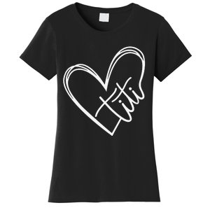 Titi Heart Minimalist Auntie Best Aunt Ever Gift Women's T-Shirt