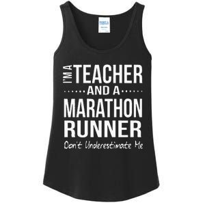 Teacher Half Marathon Funny Running Gift High School Runner Ladies Essential Tank