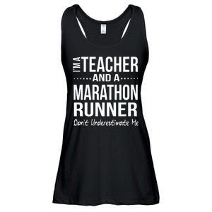 Teacher Half Marathon Funny Running Gift High School Runner Ladies Essential Flowy Tank