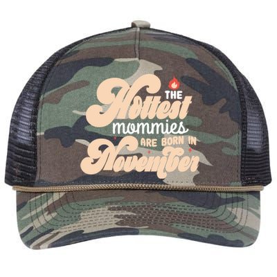 The Hottest Mommies Are Born In November Funny Birth Month Gift Retro Rope Trucker Hat Cap