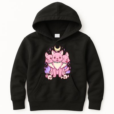 Three Headed Moon Dogs Kids Hoodie