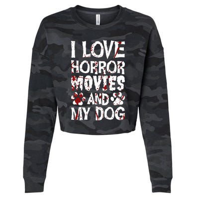 Thriller Horror Movies Scary Film Lovers Halloween Fans Cropped Pullover Crew