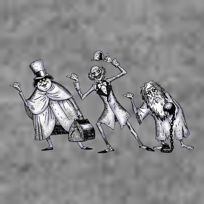 The Haunted Mansion The Hitchhiking Ghosts Asking 7-Panel Snapback Hat
