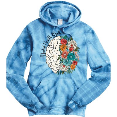 Tal Health Matters Floral Human Brain Inspirational Tie Dye Hoodie