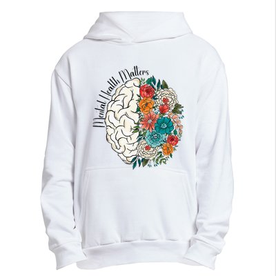 Tal Health Matters Floral Human Brain Inspirational Urban Pullover Hoodie