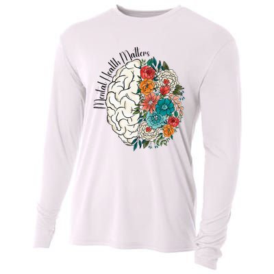 Tal Health Matters Floral Human Brain Inspirational Cooling Performance Long Sleeve Crew